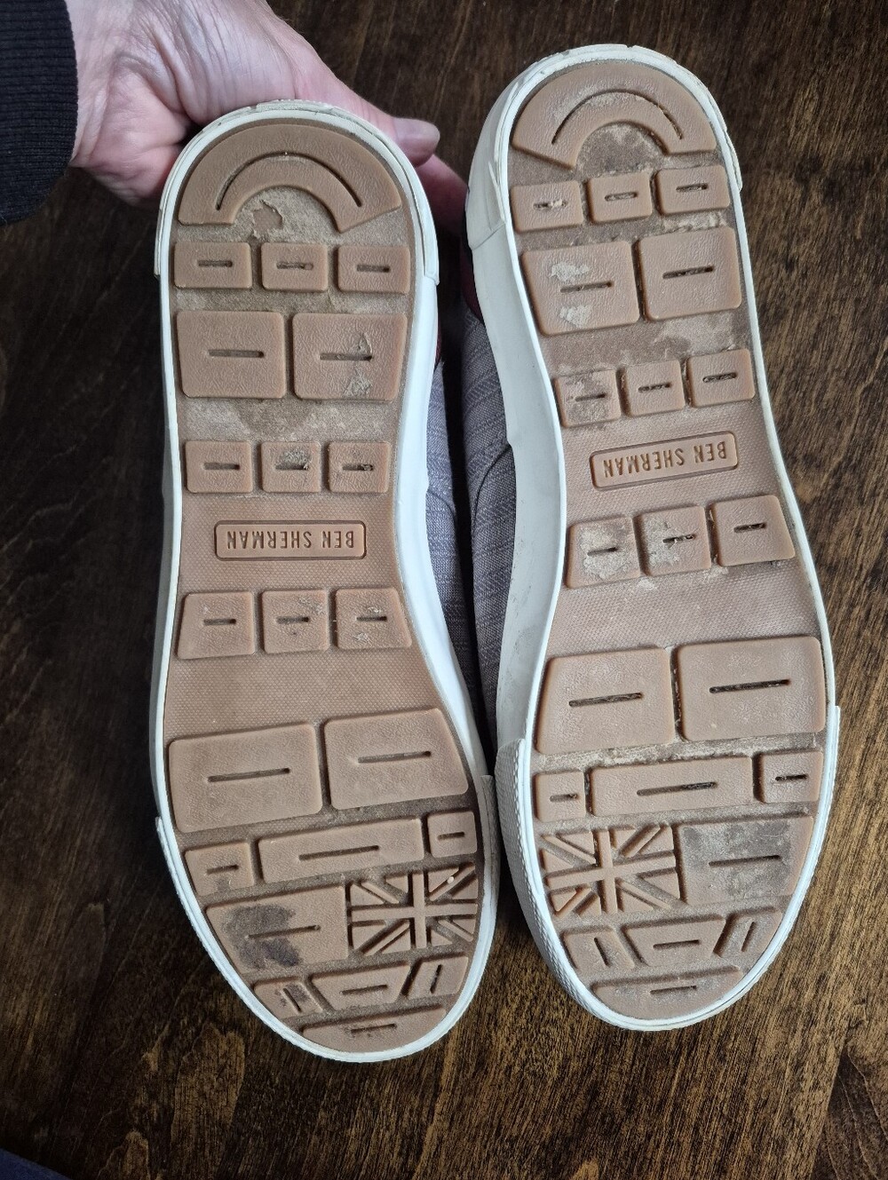 Ben Sherman Men's Light Gray Canvas Slip-On Loafers - Picture 6 of 6